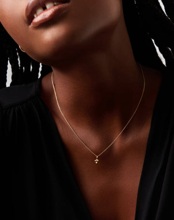 Fine Diamond Mushroom Mini Pendant Necklace | 14k Solid Gold/Diamond Necklaces Missoma 