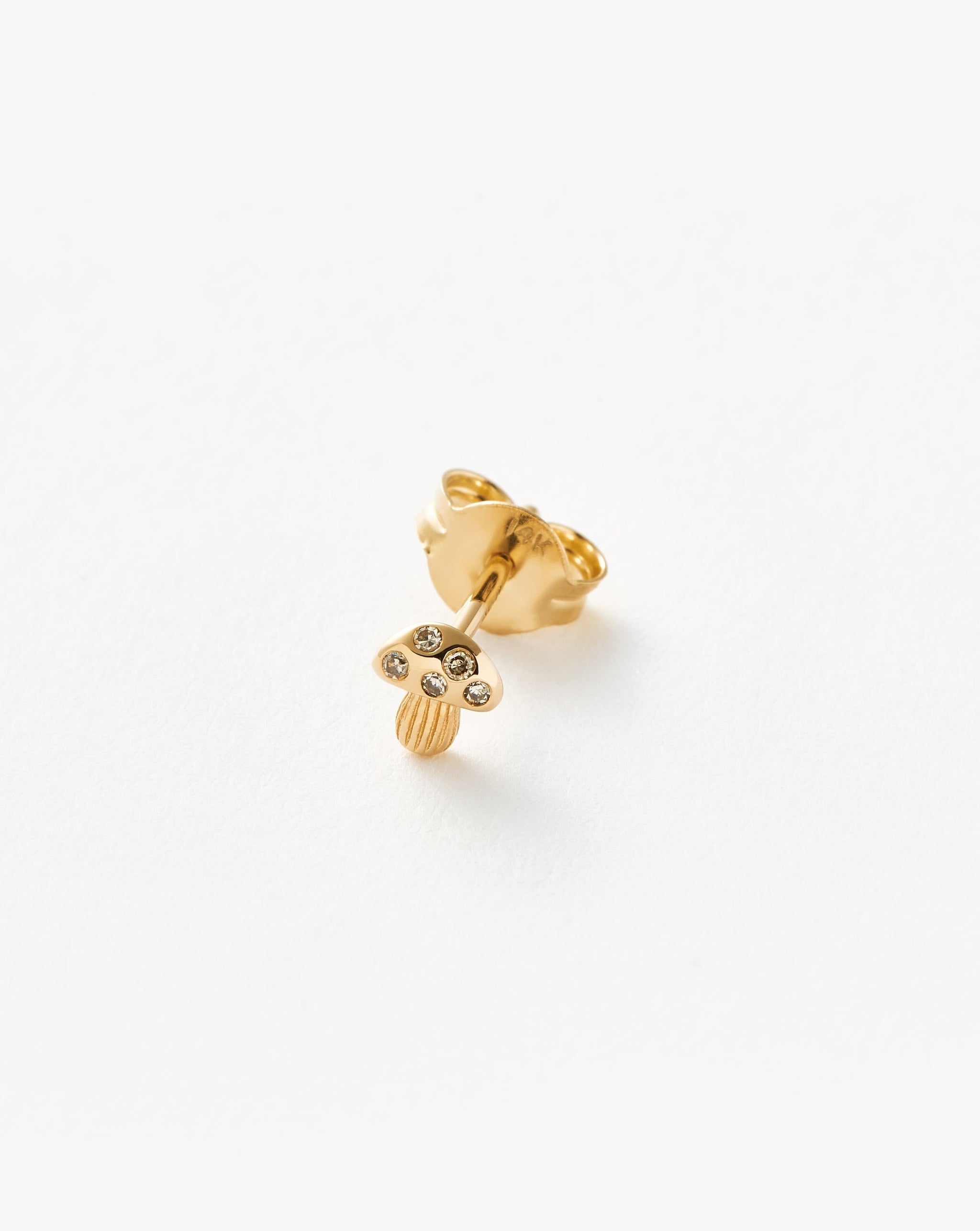 Fine Diamond Mushroom Single Stud Earring Earrings Missoma 