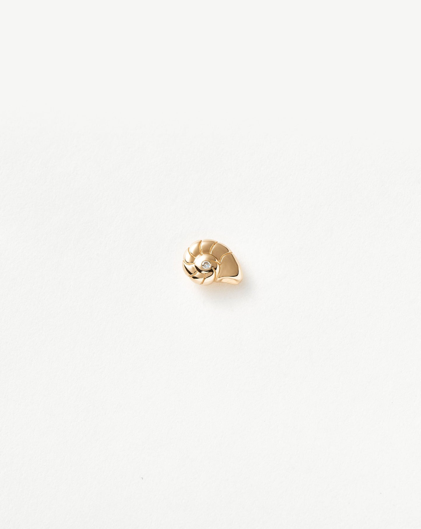Fine Diamond Shell Single Stud Earring Earrings Missoma 
