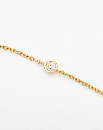 Fine Diamond Solitaire Bracelet | 14k Solid Gold/Diamond Bracelets Missoma 