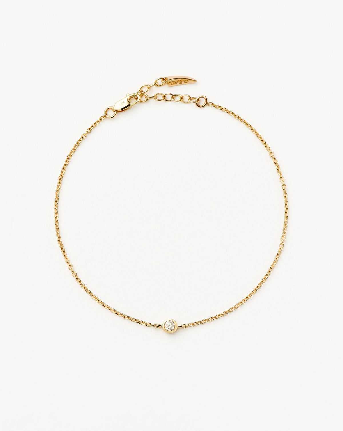 Fine Diamond Solitaire Bracelet | 14k Solid Gold/Diamond Bracelets Missoma 