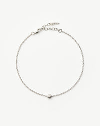 Fine Diamond Solitaire Bracelet | 14k Solid White Gold/Diamond Bracelets Missoma 