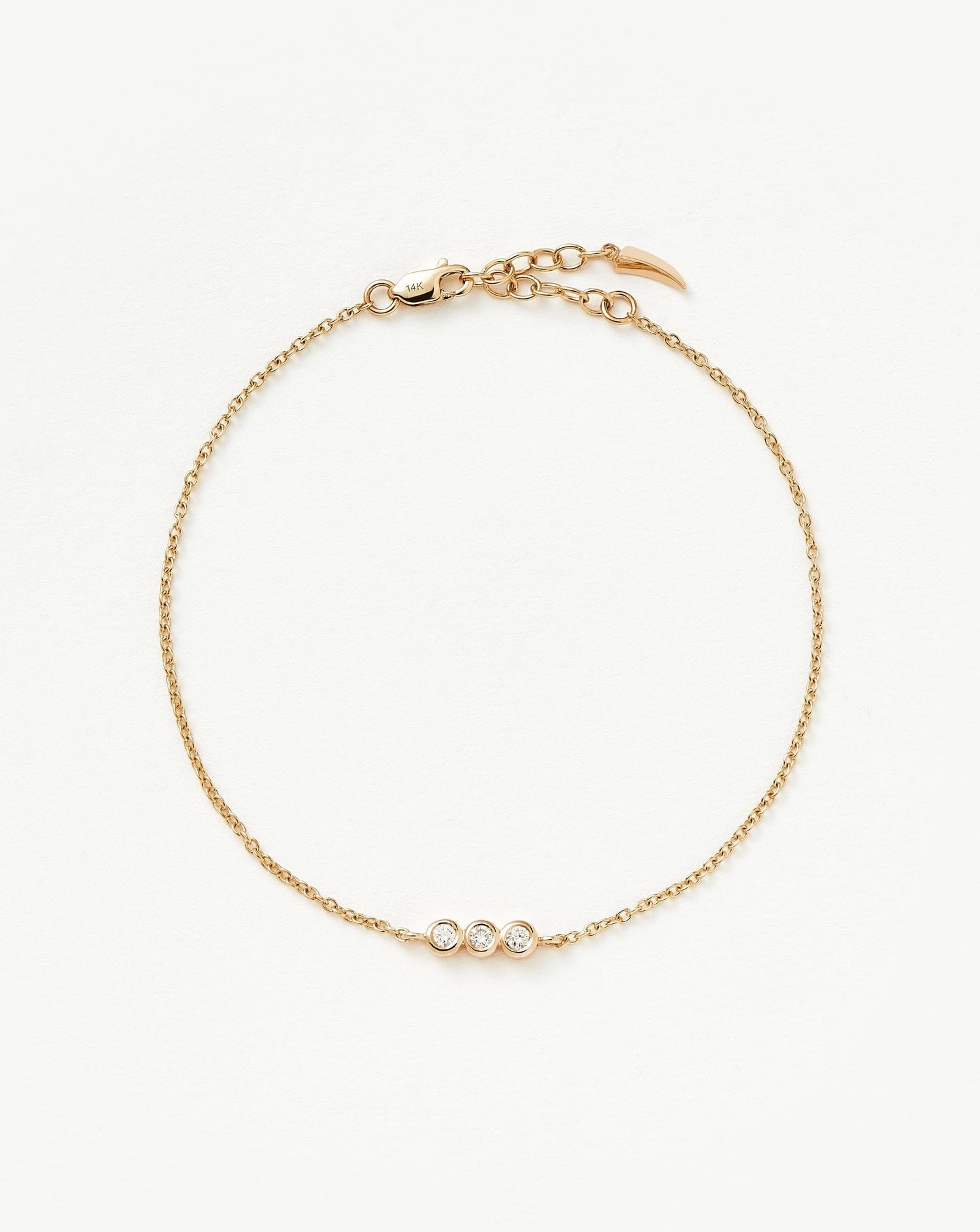 Fine Diamond Solitaire Trio Bracelet Bracelets Missoma 