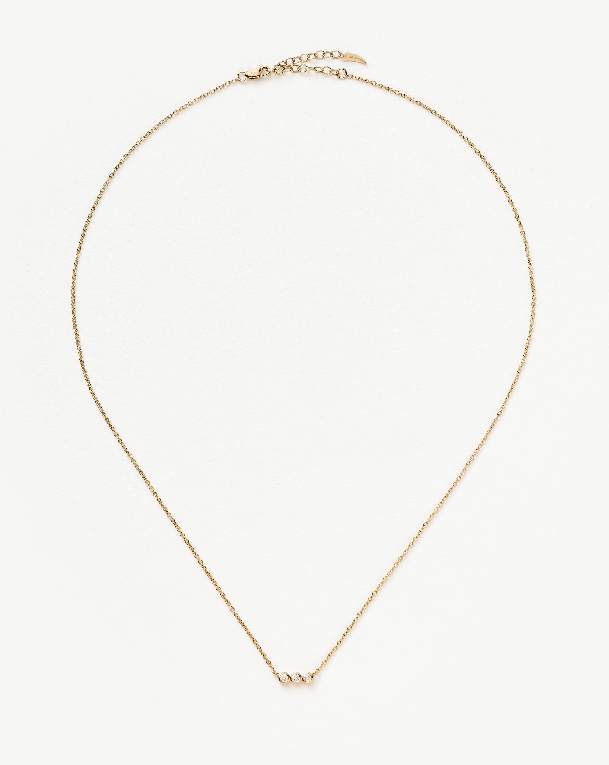 Fine Diamond Solitaire Trio Necklace Necklaces Missoma 