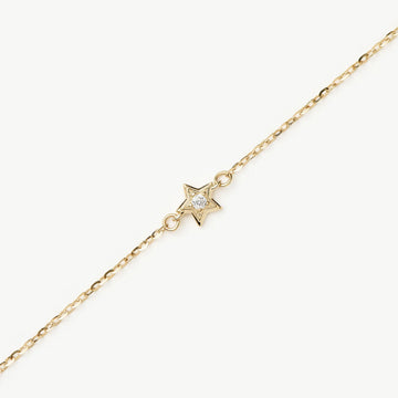 Fine Diamond Star Chain Bracelet | 14k Yellow Gold Bracelets Missoma 