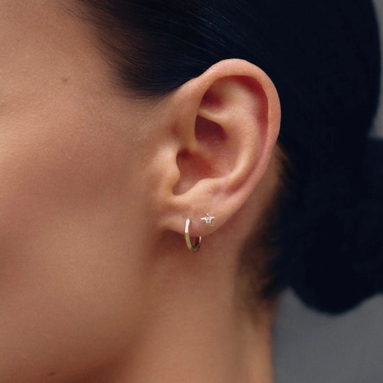 Fine Diamond Star Stud Earrings | 14k Yellow Gold Earrings Missoma 