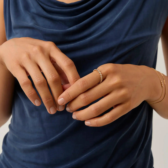 Fine Diamond Tennis Eternity Ring | 14k Solid Gold Rings Missoma 