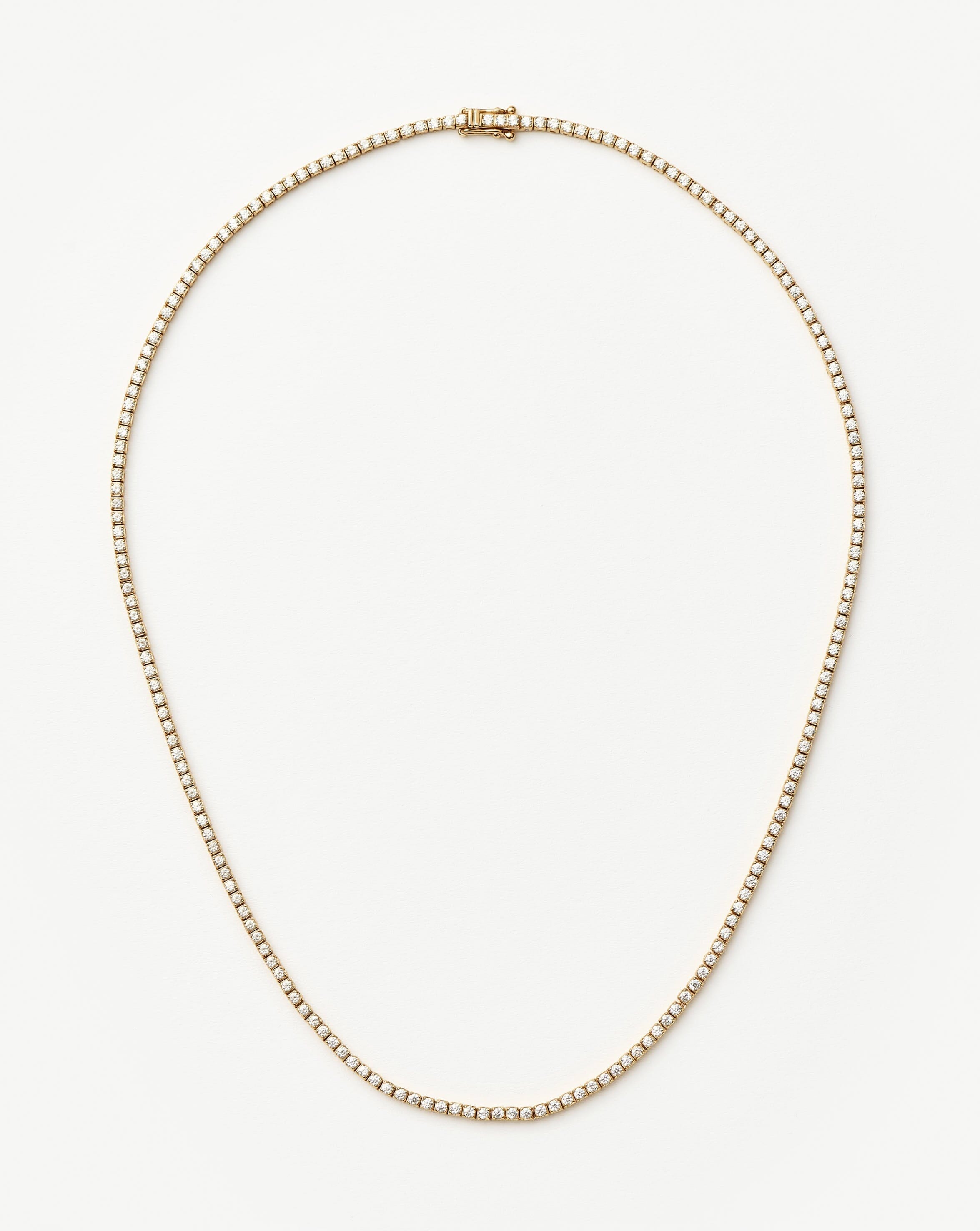 Fine Diamond Tennis Necklace | 14k Solid Gold Diamond Necklaces Missoma 