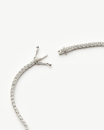 Fine Diamond Tennis Necklace | 14k Solid White Gold Diamond Necklaces Missoma 