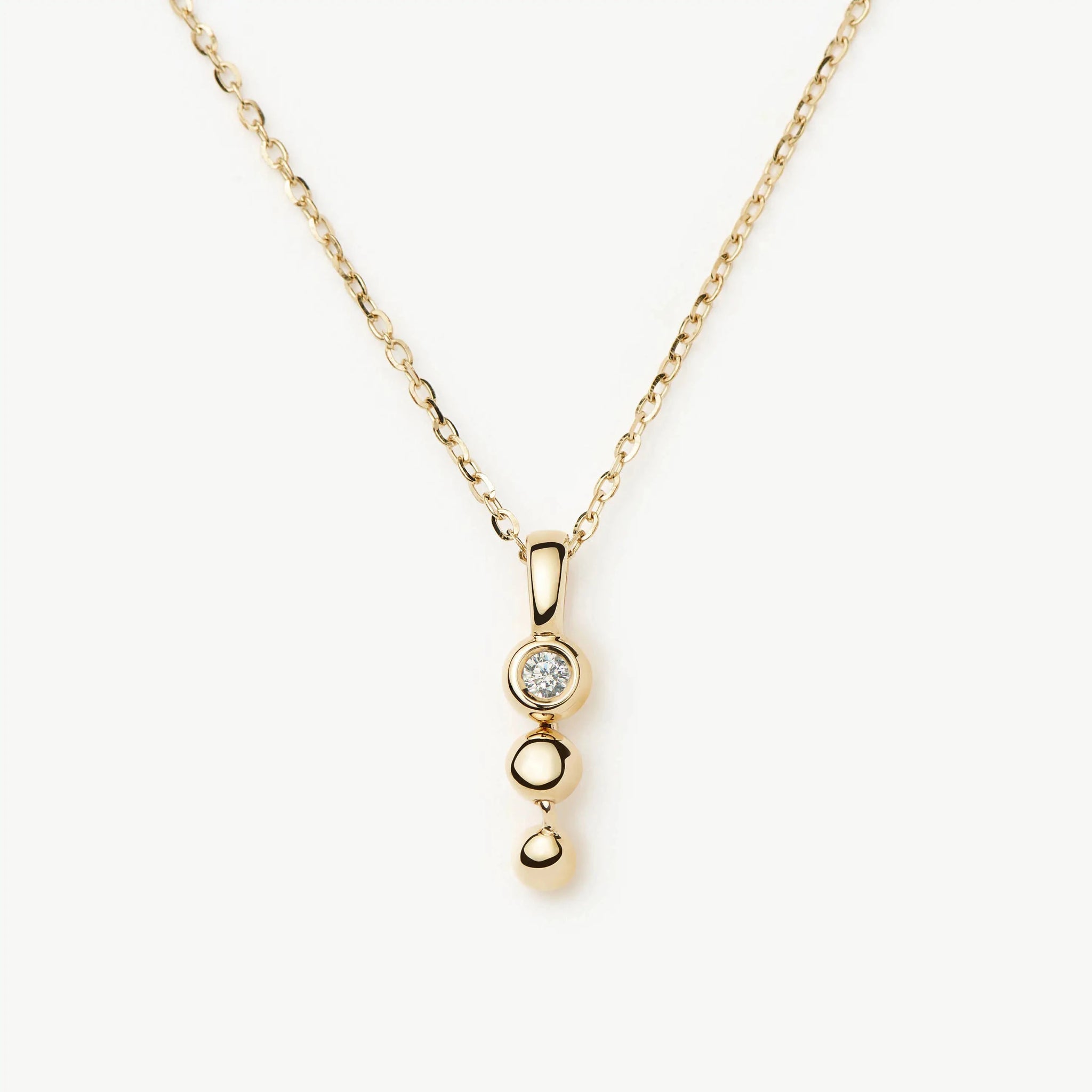 Fine Diamond Trio Necklace | 14k Yellow Gold Necklaces Missoma 