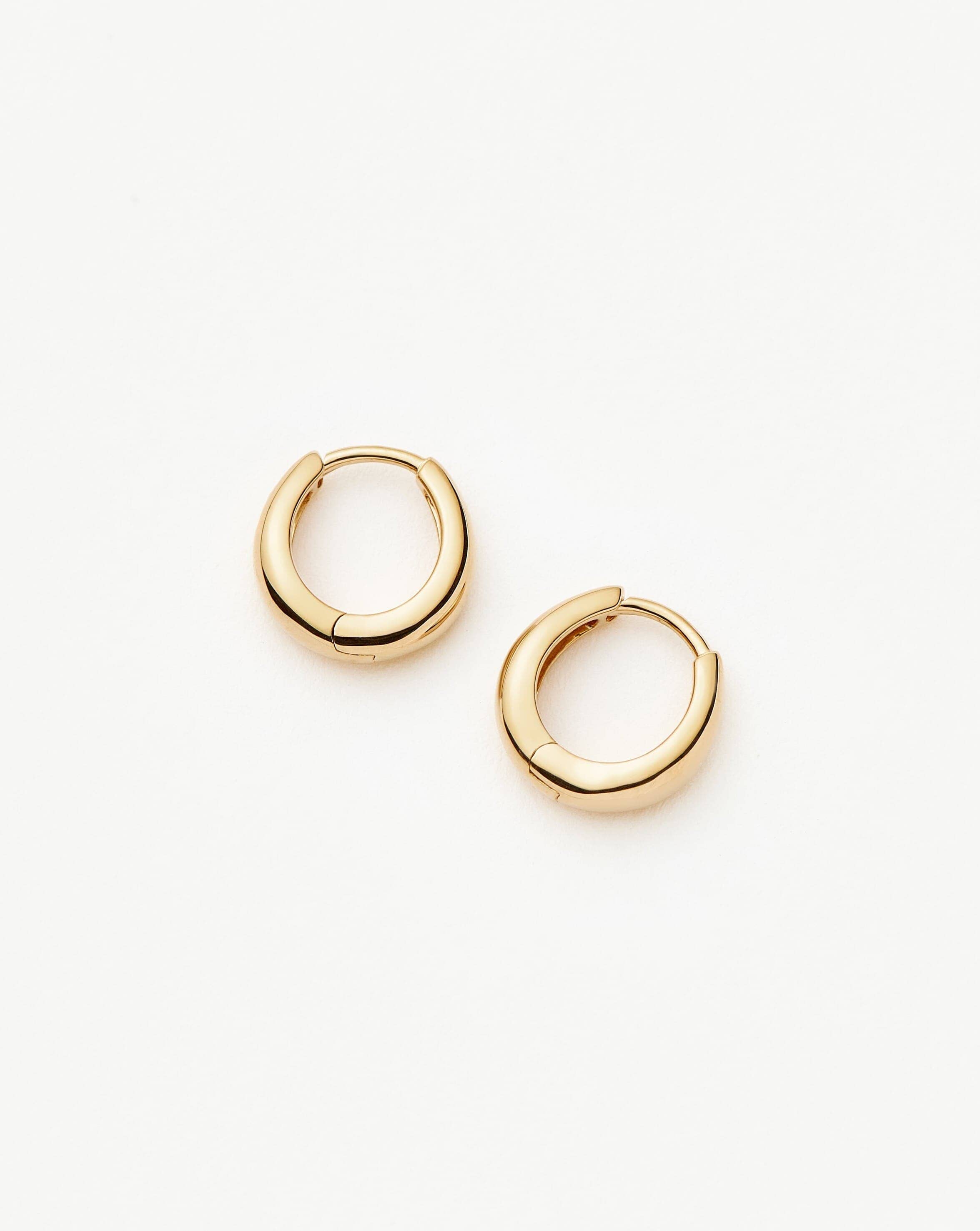 Fine Dome Huggies | 14k Solid Gold Earrings Missoma 