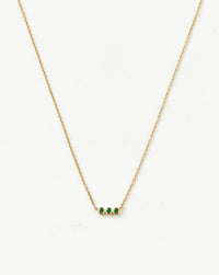Fine Emerald Solitaire Trio Necklace Necklaces Missoma 