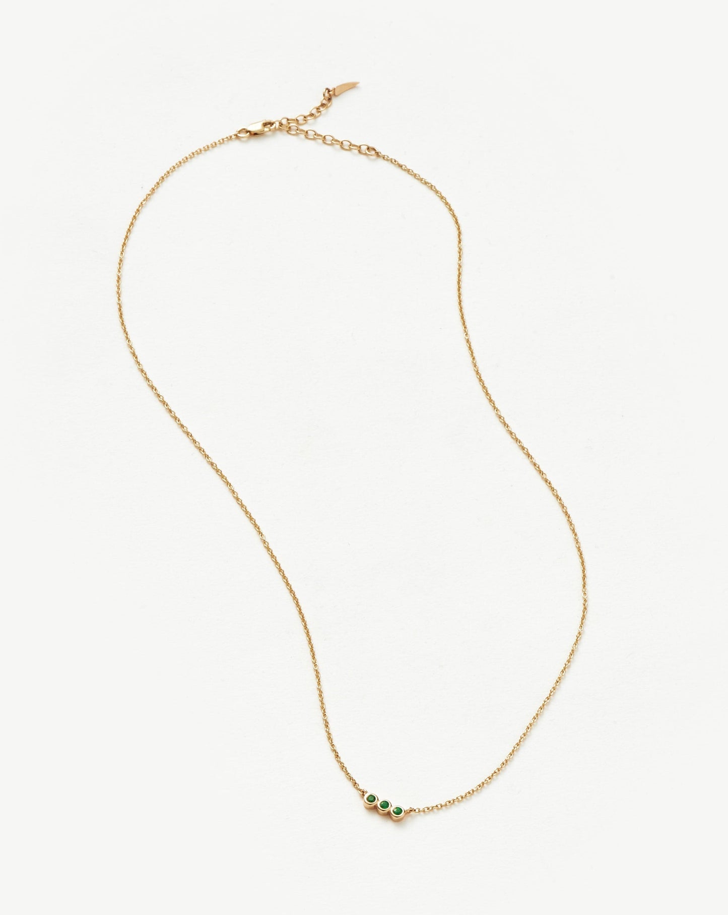 Fine Emerald Solitaire Trio Necklace Necklaces Missoma 