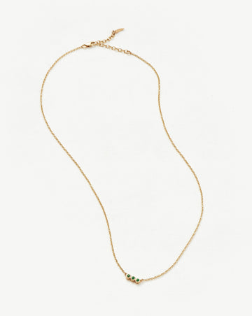 Fine Emerald Solitaire Trio Necklace Necklaces Missoma 