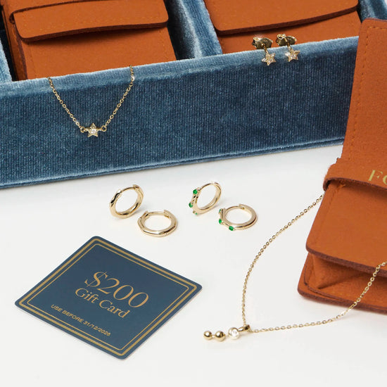 Fine Emerald Studded Huggies | 14k Yellow Gold Earrings Missoma 