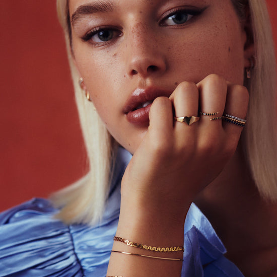 Fine Engravable Heart Signet Ring | 14ct Solid Gold Rings Missoma 