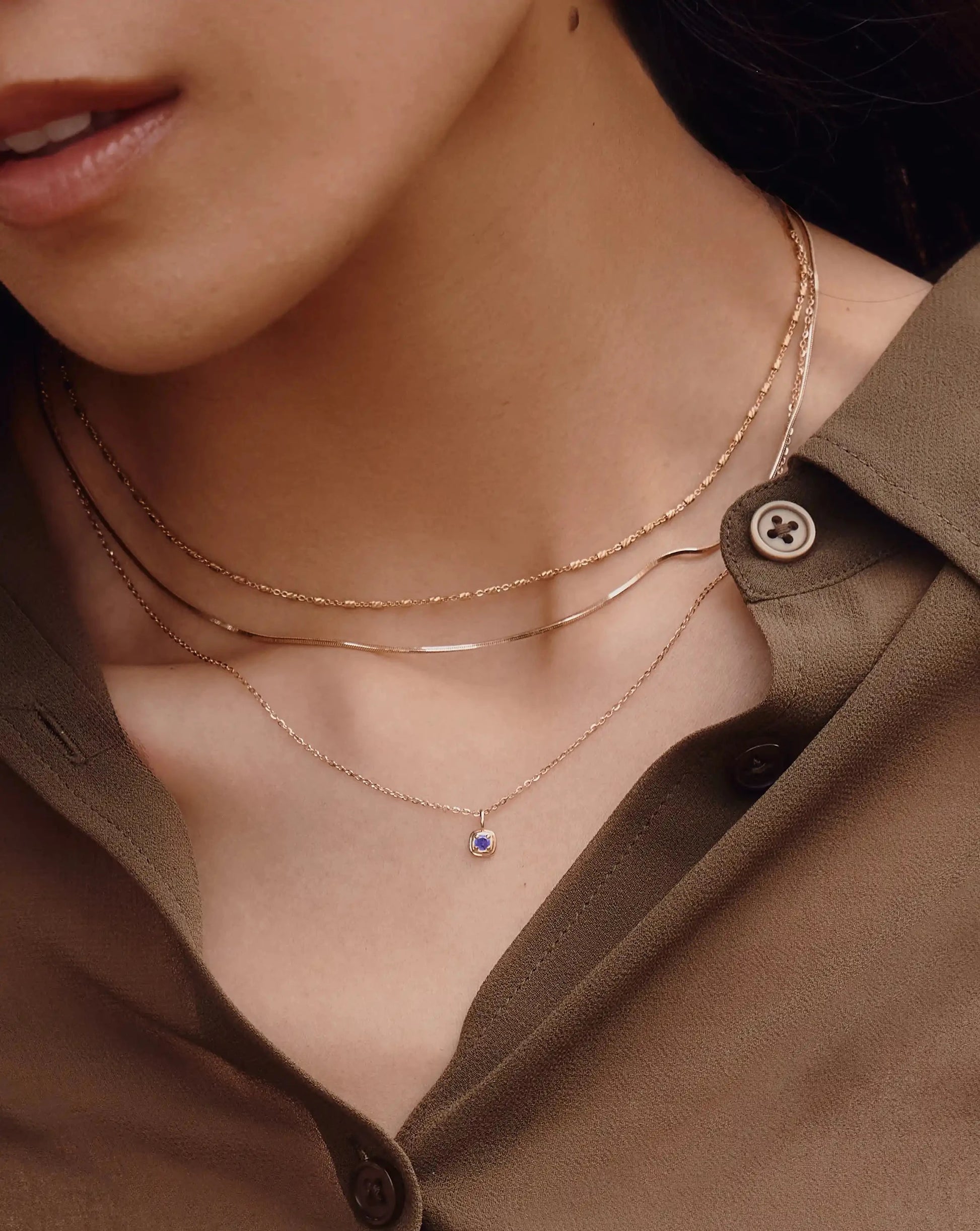 Fine February Birthstone Pendant Necklace | 14k Solid Gold/Amethyst Necklaces Missoma 