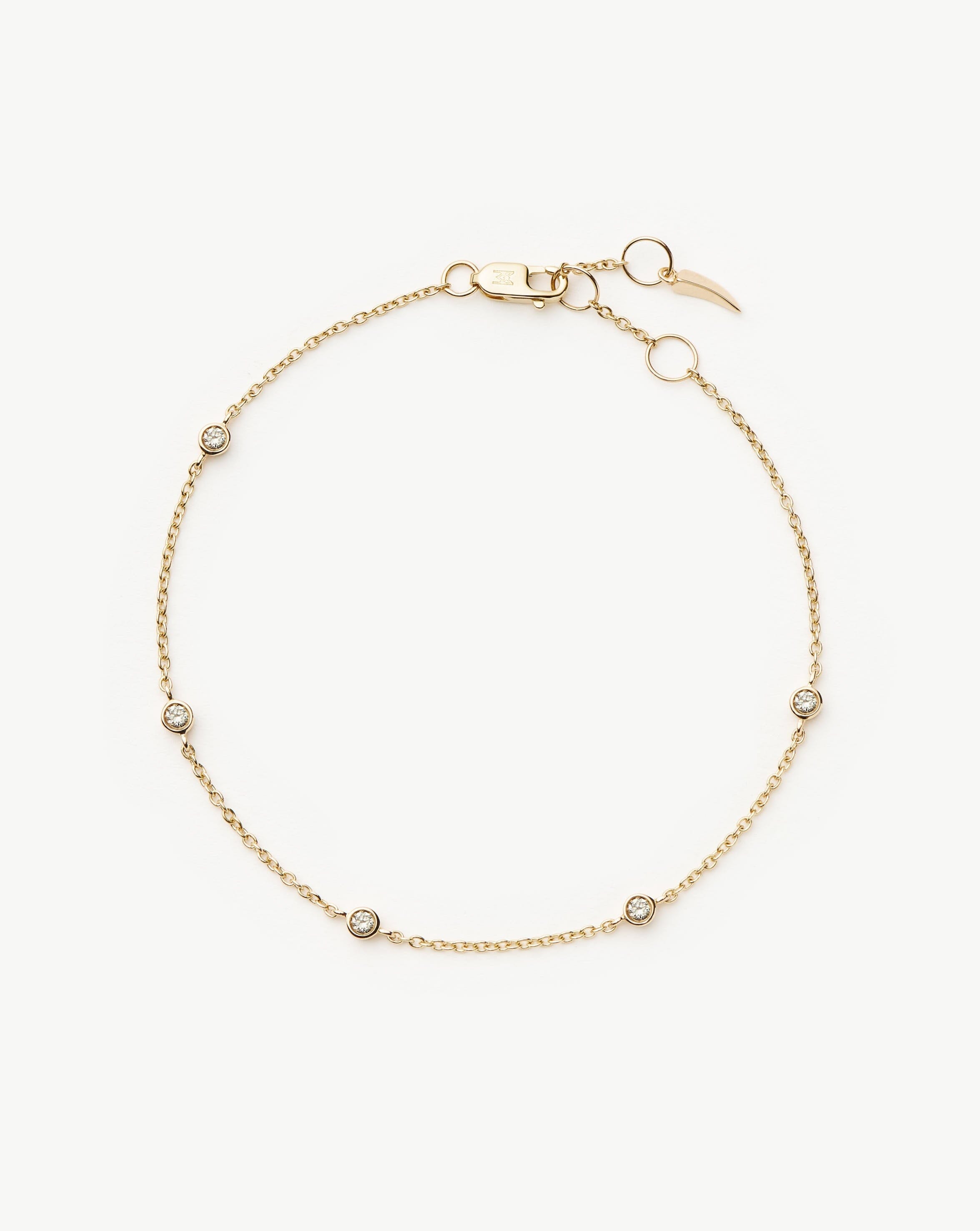 Fine Floating Diamond Bracelet | 14ct Solid Gold Bracelets Missoma 