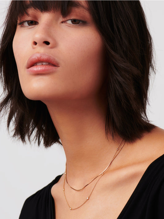 Fine Floating Diamond Necklace | 14k Solid Gold Necklaces Missoma 