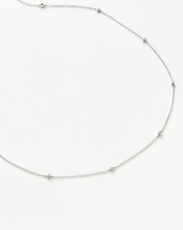 Fine Floating Diamond Necklace | 14k White Gold Necklaces Missoma 