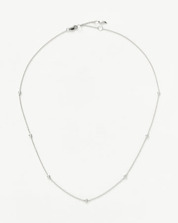 Fine Floating Diamond Necklace | 14k White Gold Necklaces Missoma 