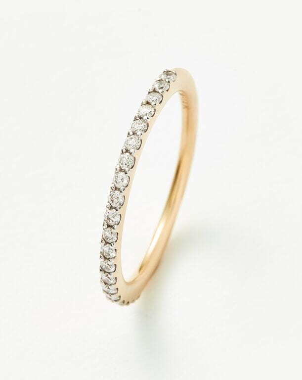 Fine Half Diamond Eternity Ring | 14ct Solid Gold/Diamond Rings Missoma 
