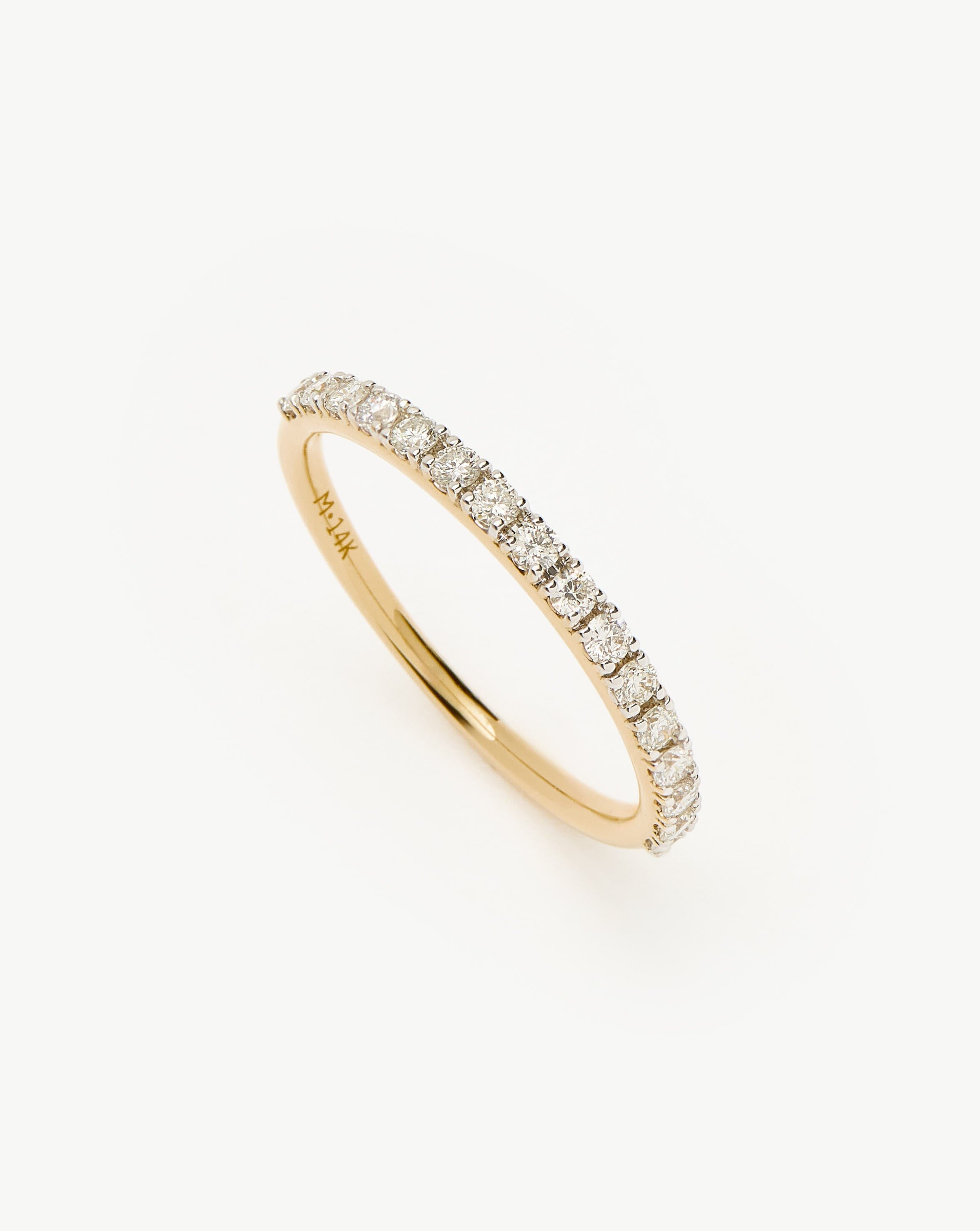 Fine Half Diamond Eternity Ring | 14k Solid Gold/Diamond Rings Missoma 