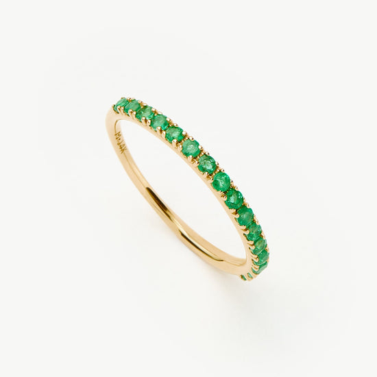 Fine Half Emerald Eternity Ring Rings Missoma 