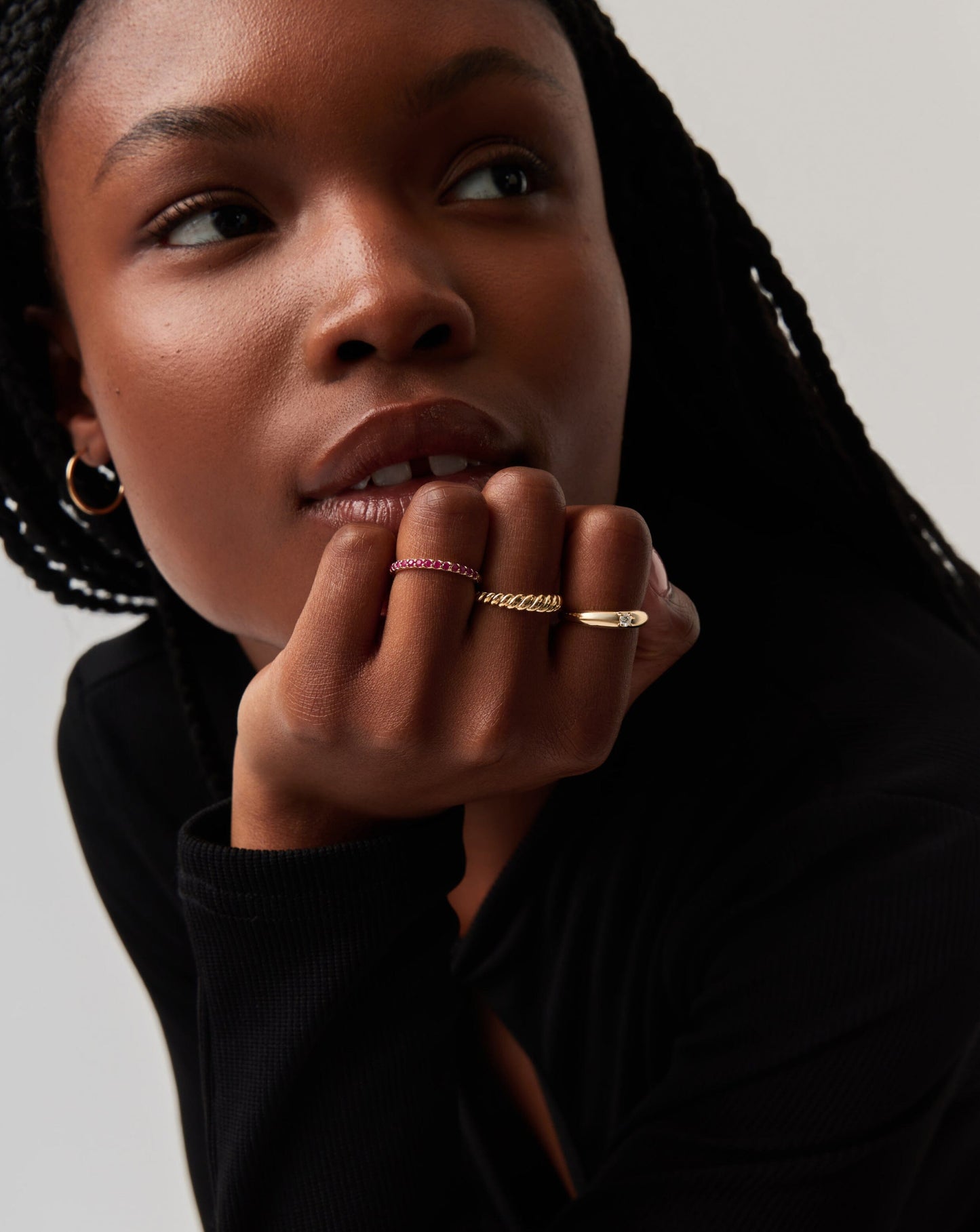 Fine Half Eternity Ruby Ring | 14k Solid Gold/Ruby Rings Missoma 