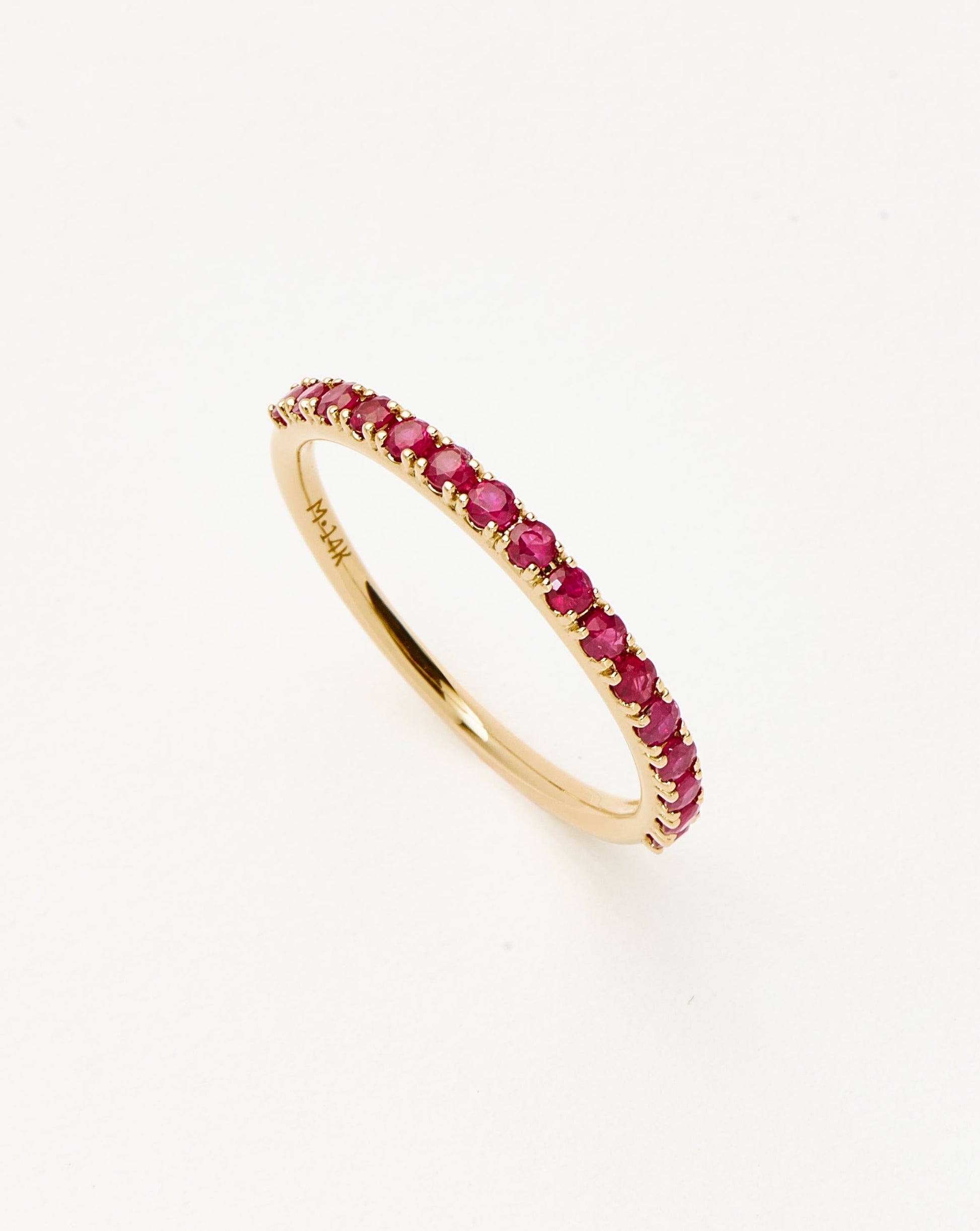 Fine Half Eternity Ruby Ring | 14k Solid Gold/Ruby Rings Missoma 