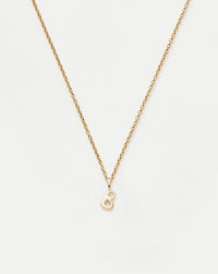 Fine Initial Mini Pendant Necklace - B | 14k Solid Gold Necklaces Missoma 