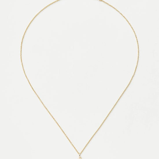 Fine Initial Mini Pendant Necklace - B | 14k Solid Gold Necklaces Missoma 