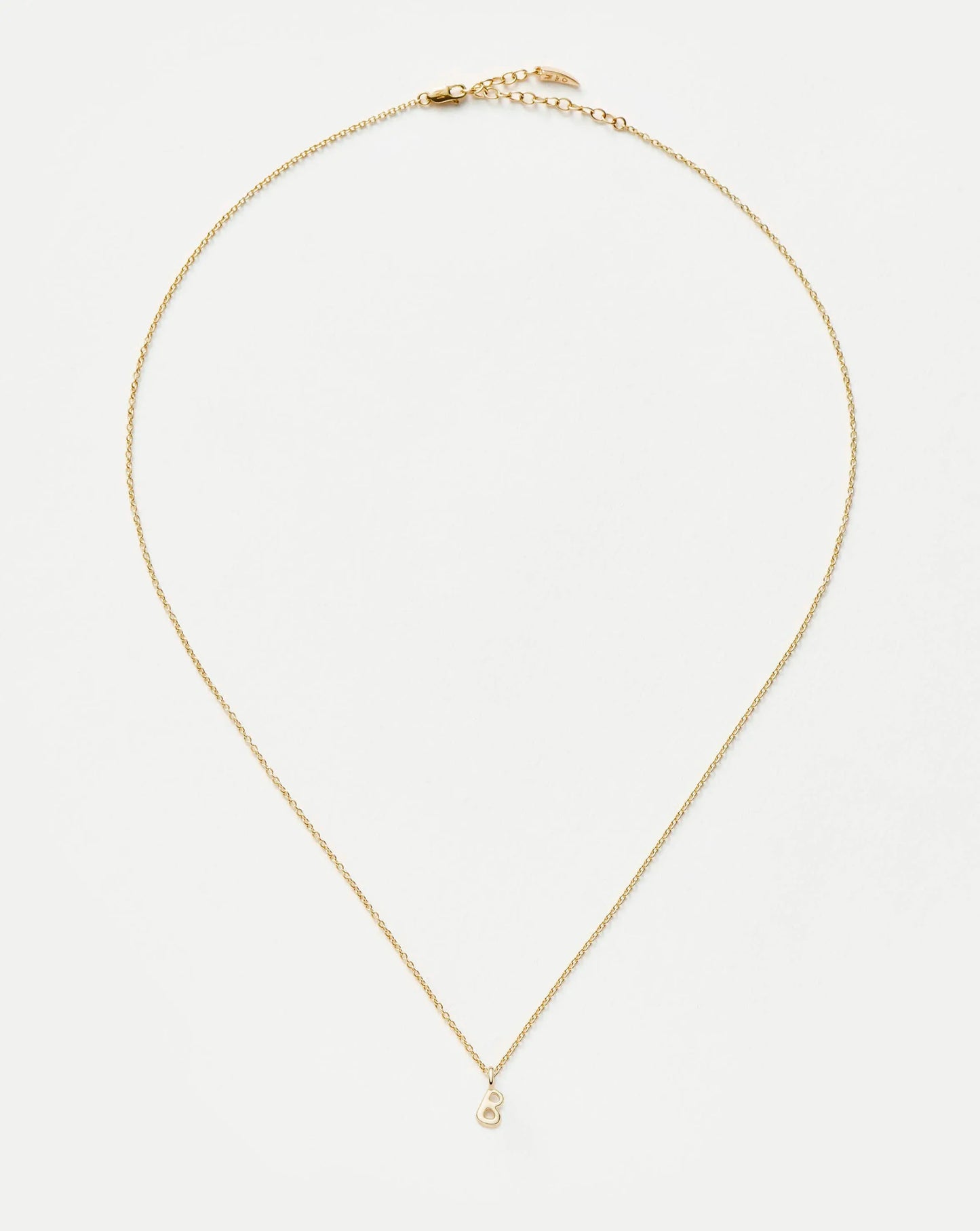Fine Initial Mini Pendant Necklace - B | 14k Solid Gold Necklaces Missoma 