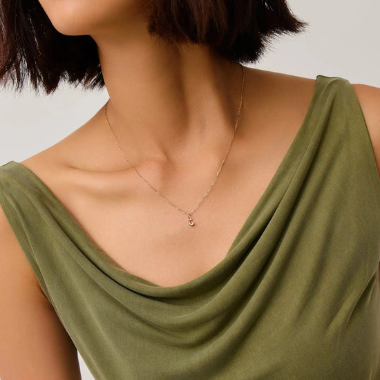 Fine Initial Mini Pendant Necklace - C | 14k Solid Gold Necklaces Missoma 