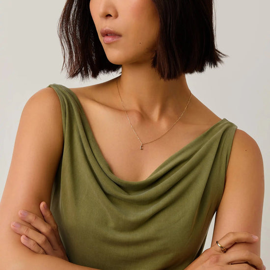 Fine Initial Mini Pendant Necklace - C | 14k Solid Gold Necklaces Missoma 