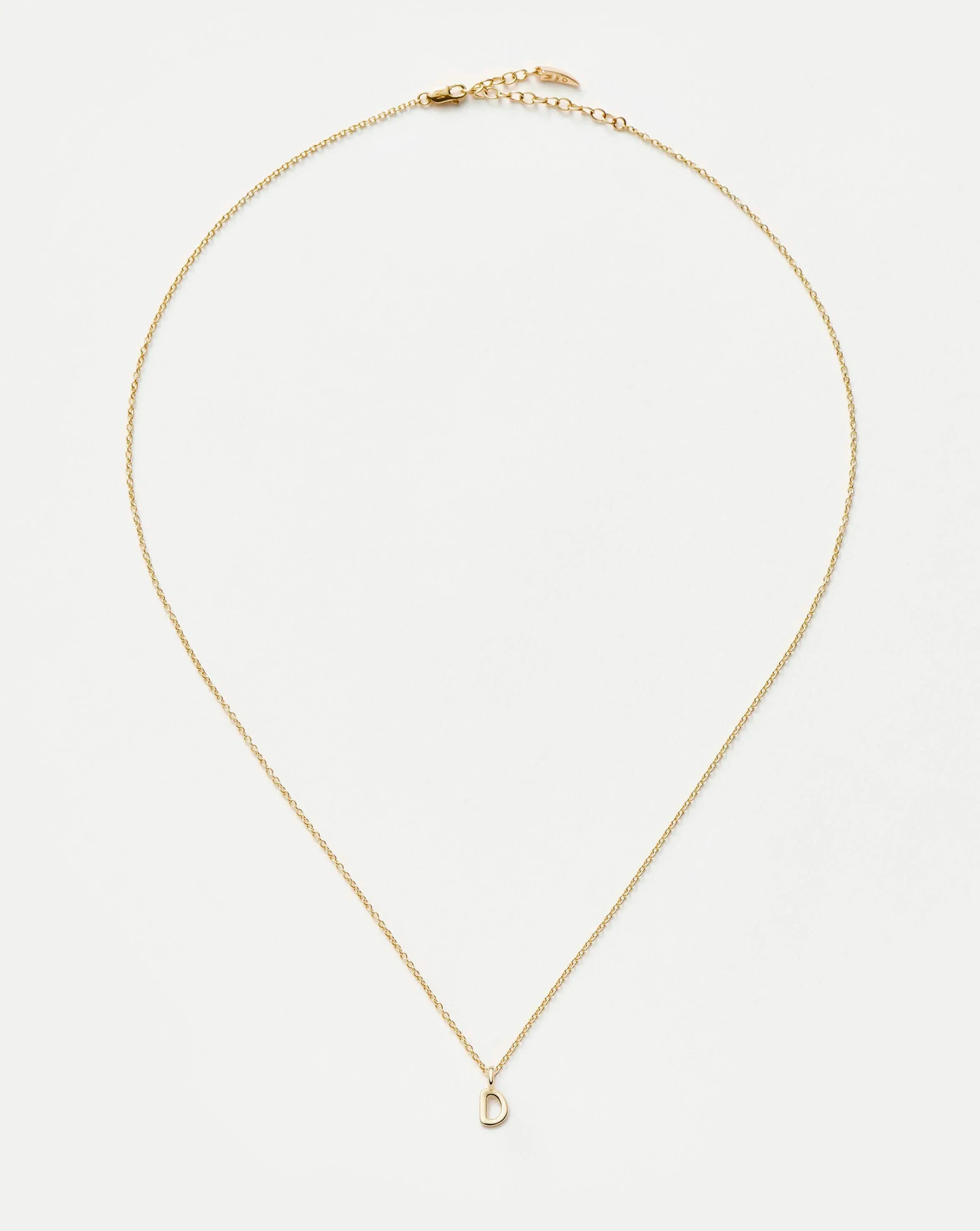 Fine Initial Mini Pendant Necklace - D | 14k Solid Gold Necklaces Missoma 