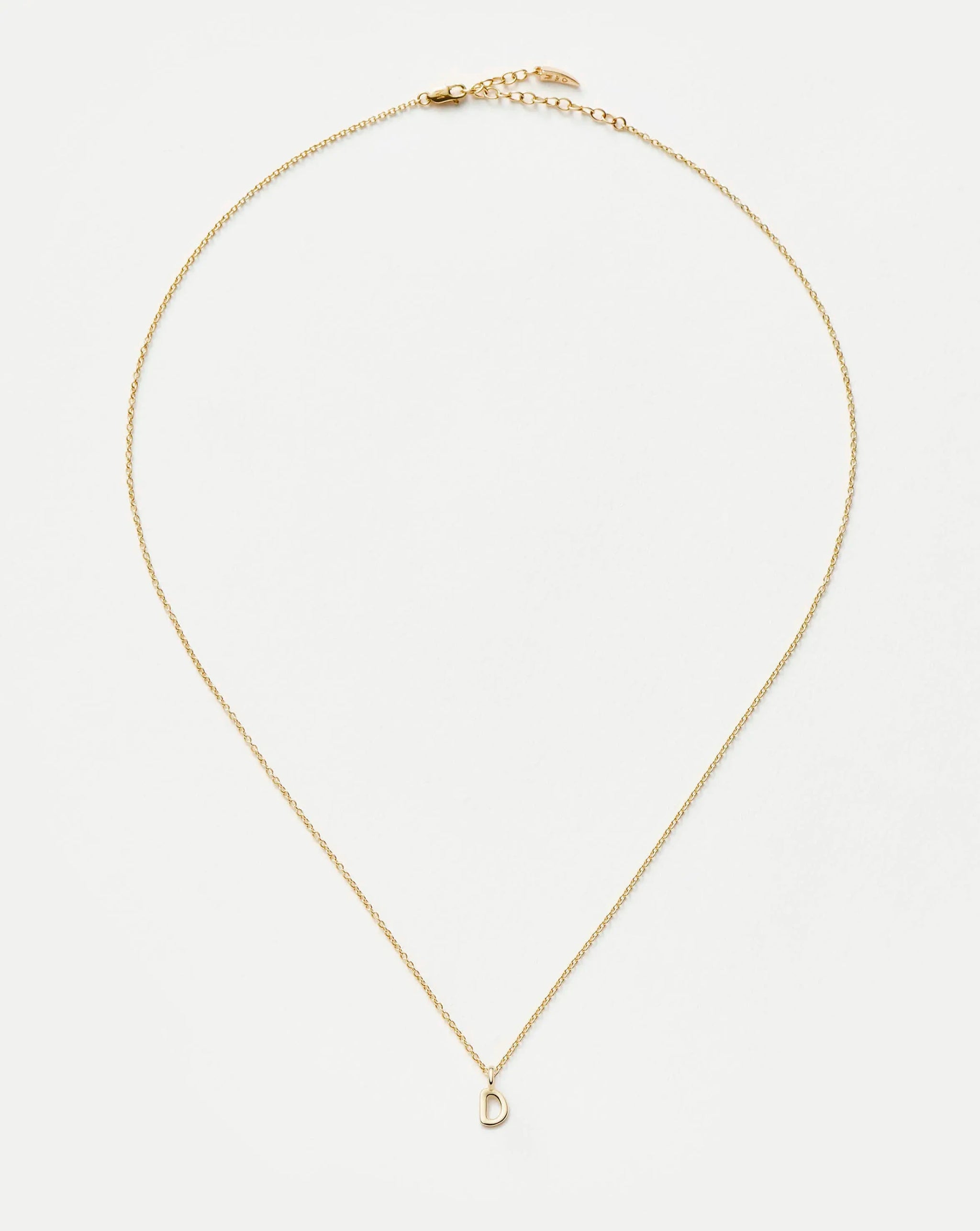 Fine Initial Mini Pendant Necklace - D | 14k Solid Gold Necklaces Missoma 