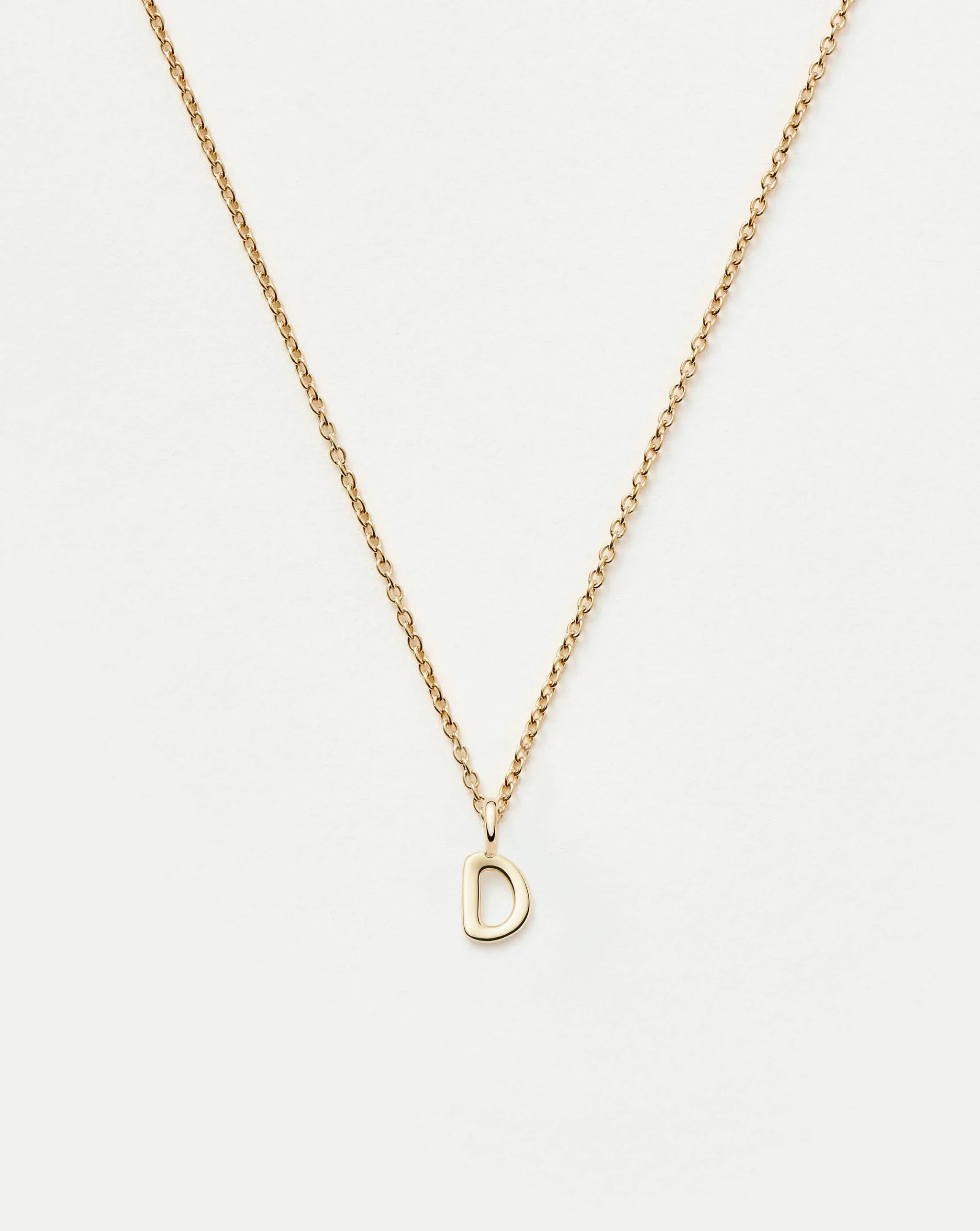 Fine Initial Mini Pendant Necklace - D | 14k Solid Gold Necklaces Missoma 