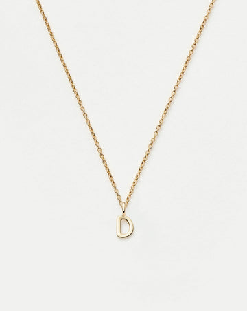 Fine Initial Mini Pendant Necklace - D | 14k Solid Gold Necklaces Missoma 