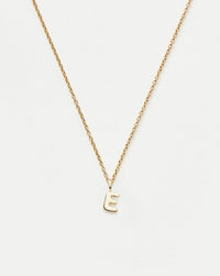 Fine Initial Mini Pendant Necklace - E | 14k Solid Gold Necklaces Missoma 