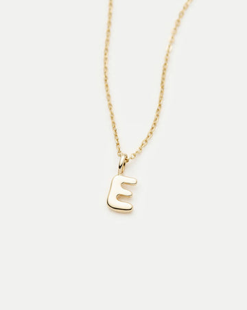Fine Initial Mini Pendant Necklace - E | 14k Solid Gold Necklaces Missoma 