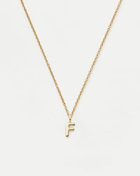 Fine Initial Mini Pendant Necklace - F | 14k Solid Gold Necklaces Missoma 
