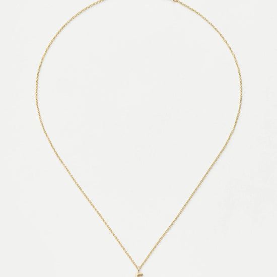 Fine Initial Mini Pendant Necklace - F | 14k Solid Gold Necklaces Missoma 