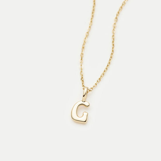 Fine Initial Mini Pendant Necklace - G | 14k Solid Gold Necklaces Missoma 