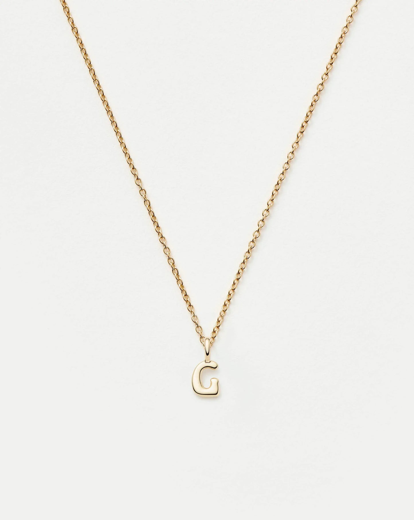 Fine Initial Mini Pendant Necklace - G | 14k Solid Gold Necklaces Missoma 