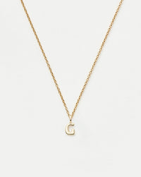 Fine Initial Mini Pendant Necklace - G | 14k Solid Gold Necklaces Missoma 