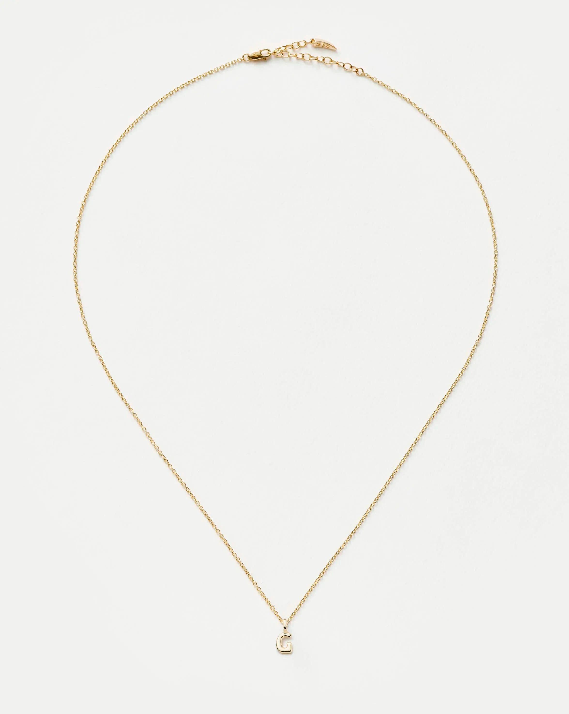 Fine Initial Mini Pendant Necklace - G | 14k Solid Gold Necklaces Missoma 