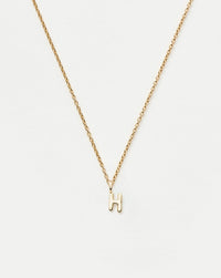 Fine Initial Mini Pendant Necklace - H | 14k Solid Gold Necklaces Missoma 
