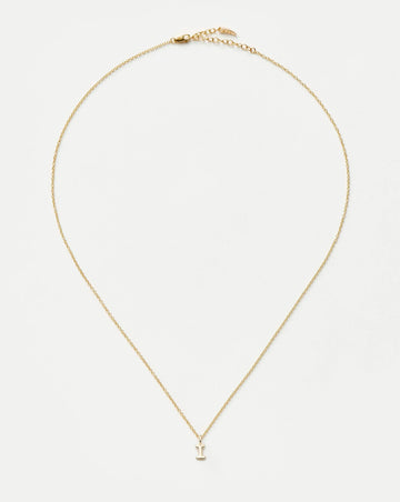 Fine Initial Mini Pendant Necklace - I | 14k Solid Gold Necklaces Missoma 