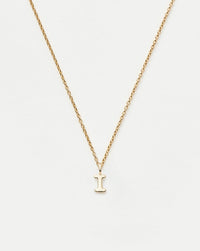 Fine Initial Mini Pendant Necklace - I | 14k Solid Gold Necklaces Missoma 